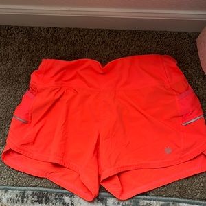 Neon Orange Athleta Shorts